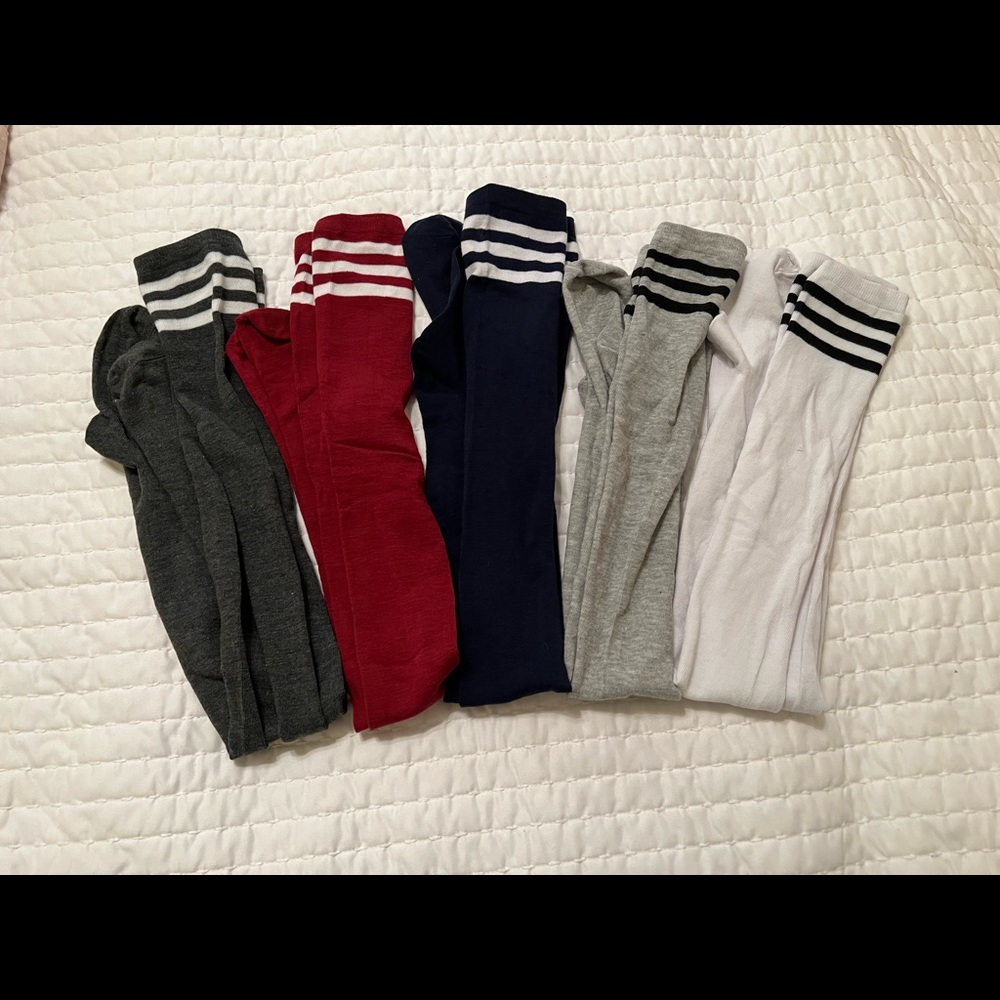 Set of 5 Thigh High Socks